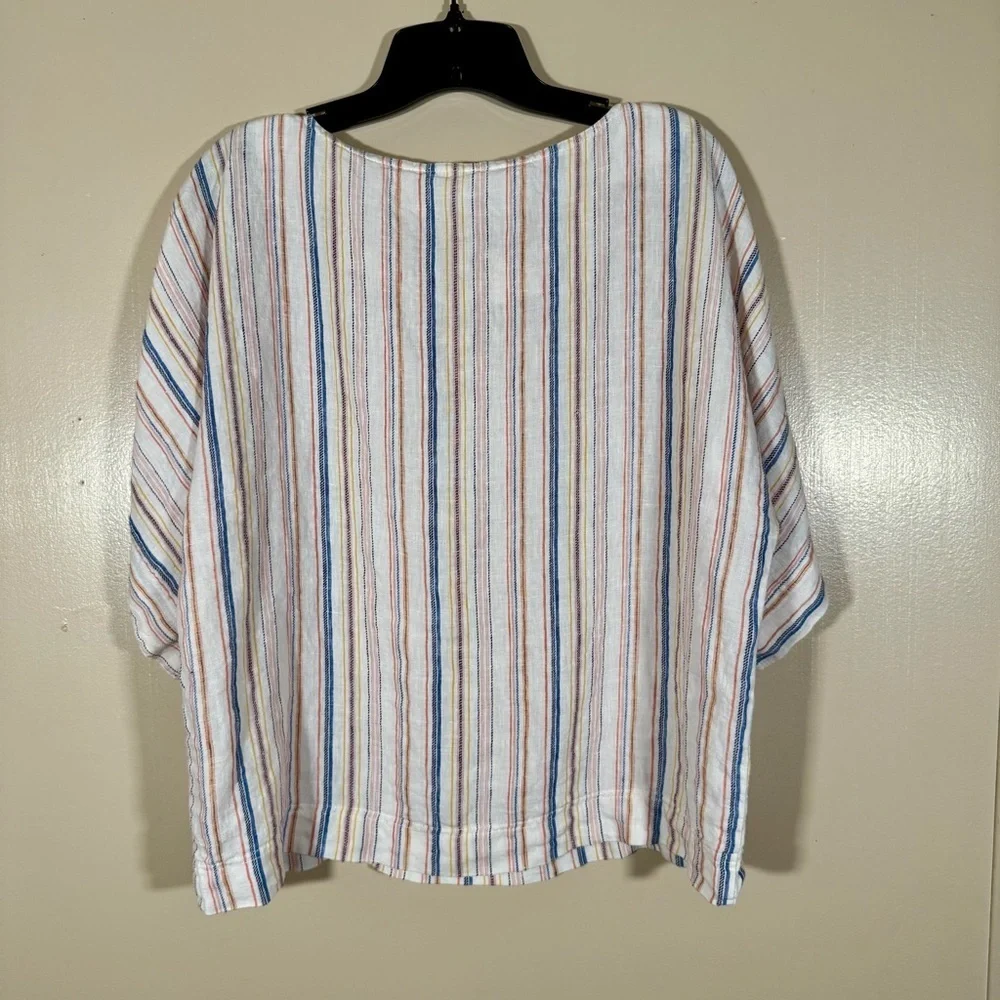 Trovata Birds of Paradis Cali Striped Blouse size Small - Picture 2 of 5